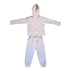 Cozy Cream Hoodie and Jogger Set For 3T Boys Or Girls